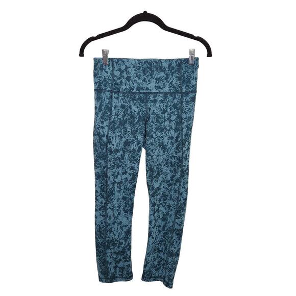 Under Armour‎ Blue & Green Splatter Print Leggings Size Small - Picture 1 of 11